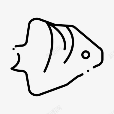 鱼动物旗帜图标图标