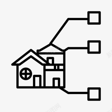 房屋规格蓝图建筑图标图标