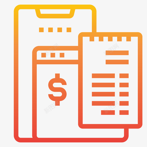 在线支付账单和支付2梯度图标svg_新图网 https://ixintu.com 在线支付 支付 梯度 账单