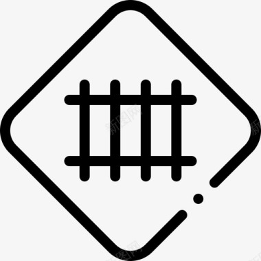 围栏交通标志36线形图标图标