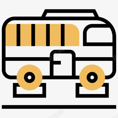 巴士假期24黄影图标图标