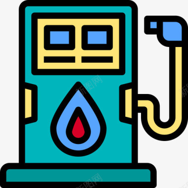 燃料汽车2线性颜色图标图标