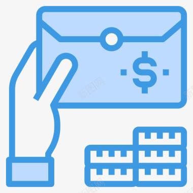 电子邮件帐单和付款5蓝色图标图标