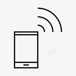 互联网公司简介信号电话连接互联网图标高清图片