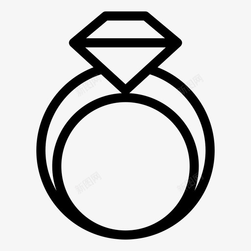 戒指钻石订婚图标svg_新图网 https://ixintu.com 图标 戒指 时尚 珠宝 系列 订婚 钻石