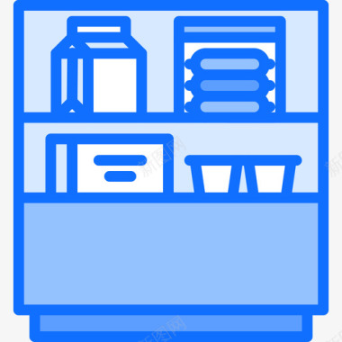 货架超市52蓝色图标图标