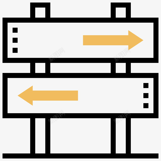 路标假期24黄影图标svg_新图网 https://ixintu.com 假期 路标 黄影