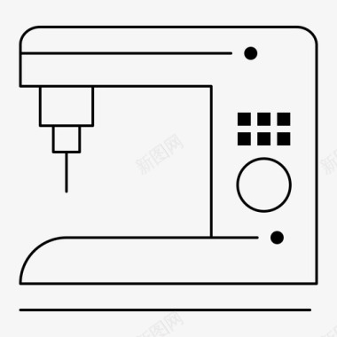 缝纫机电动家用图标图标