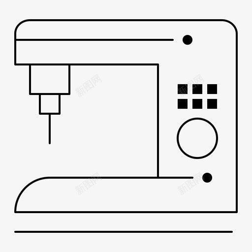 缝纫机电动家用图标svg_新图网 https://ixintu.com 家用 电动 界面 系列 缝纫机 网络