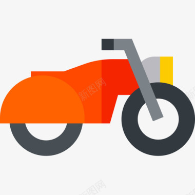 摩托车车辆和运输工具4辆平车图标图标