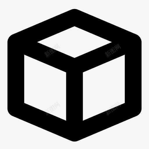 三维立方体为空三维立方体长方体图标svg_新图网 https://ixintu.com 三维 立方体 透视图 长方体