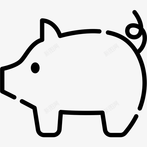 猪动物55直系图标svg_新图网 https://ixintu.com 动物 直系