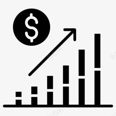 条形图投资61实心图标图标