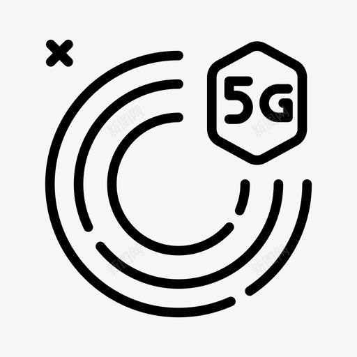 扫描5g1线性图标svg_新图网 https://ixintu.com 5g 扫描 线性