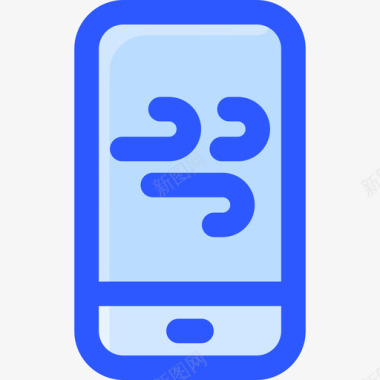 智能手机天气299蓝色图标图标