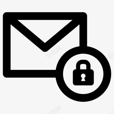 秘密邮件电子邮件信件图标图标