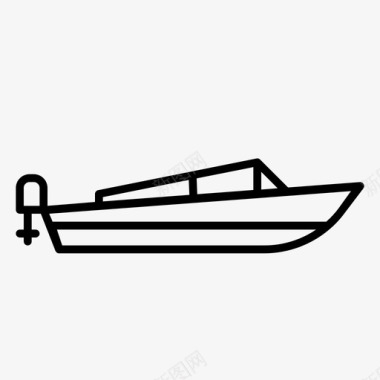 快艇帆船交通工具图标图标