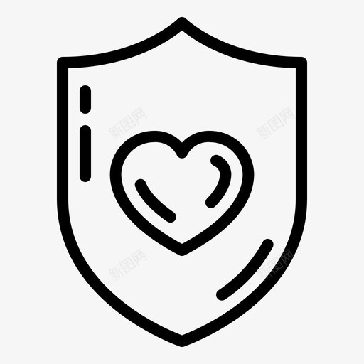 坚强的心爱保护图标svg_新图网 https://ixintu.com 保护 坚强 强的 护盾