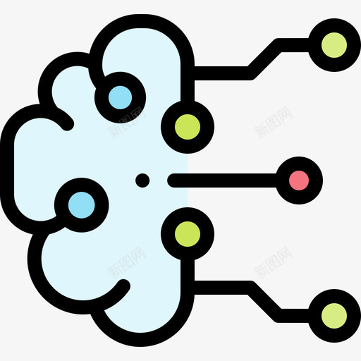 大脑大数据36线性颜色图标svg_新图网 https://ixintu.com 大数 大脑 数据 线性 颜色