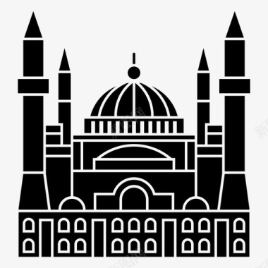圣索菲亚教堂伊斯坦布尔地标建筑图标图标