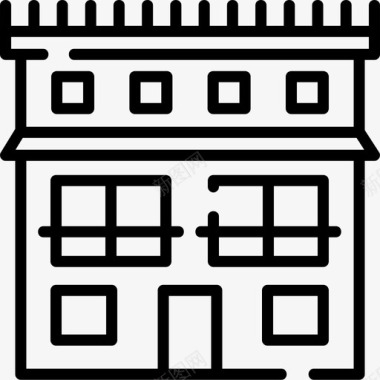 城市11号楼直线公寓图标图标