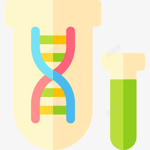 遗传学生物工程16扁平图标svg_新图网 https://ixintu.com 扁平 生物工程 遗传学