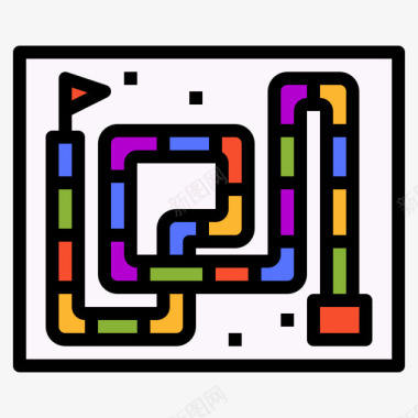 蛇赌博游戏3线颜色图标图标