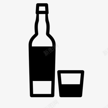 苏格兰威士忌瓶子酒图标图标