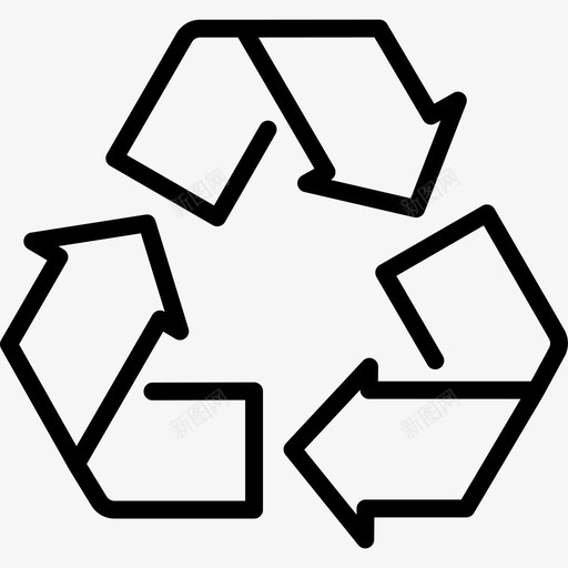 回收生态再利用图标svg_新图网 https://ixintu.com 再利用 回收 废弃物 生态 绿色 能源