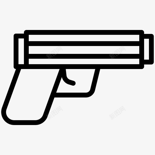 手枪枪警察图标svg_新图网 https://ixintu.com 手枪 枪枪 警察