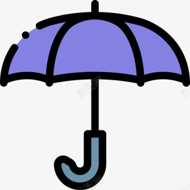 伞天气307线纹颜色图标图标