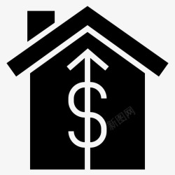 地产涨价房地产家居生意房价图标高清图片