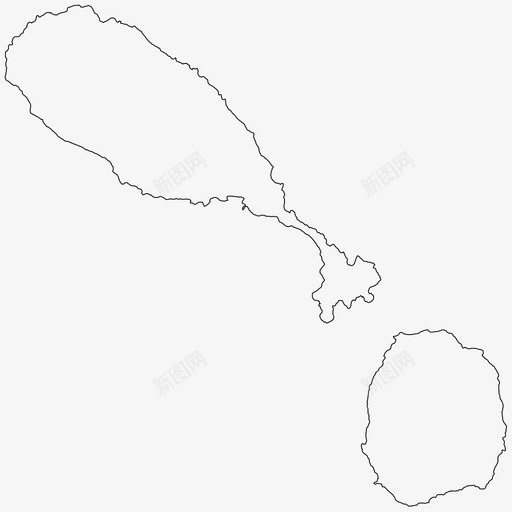 圣基茨和尼维斯边界国家图标svg_新图网 https://ixintu.com 世界 世界各国 国家 圣基 维斯 轮廓 边界