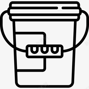桶清洁87线性图标图标