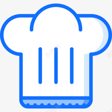 厨师帽餐厅99蓝色图标图标
