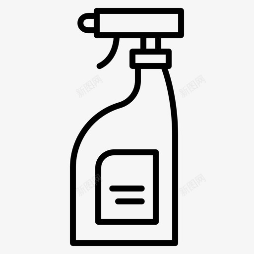 清洁产品清洁90线性图标svg_新图网 https://ixintu.com 产品 清洁 线性