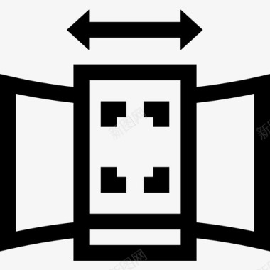 全景虚拟现实72线性图标图标