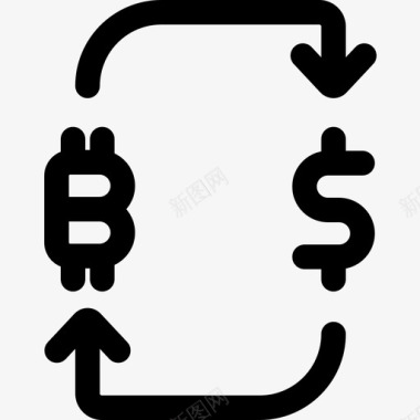 交换比特币124线性图标图标