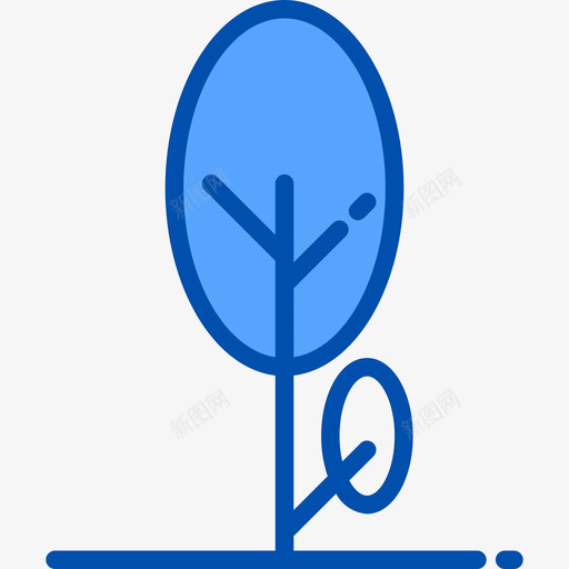 树自然90蓝色图标svg_新图网 https://ixintu.com 自然 蓝色