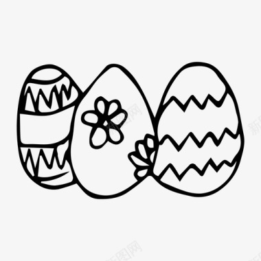 复活节彩蛋庆祝春天图标图标