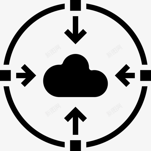 云数据和网络管理填充图标svg_新图网 https://ixintu.com 填充 数据 网络管理