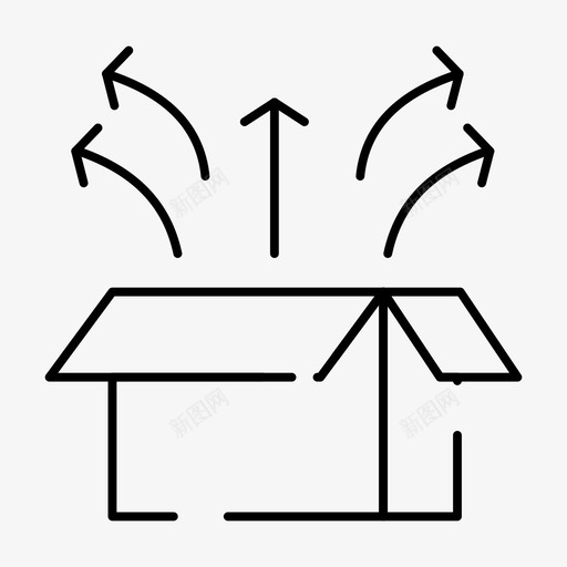 发布盒子打开盒子图标svg_新图网 https://ixintu.com feb 产品 包装 发布 打开 界面 盒子 网络 集合