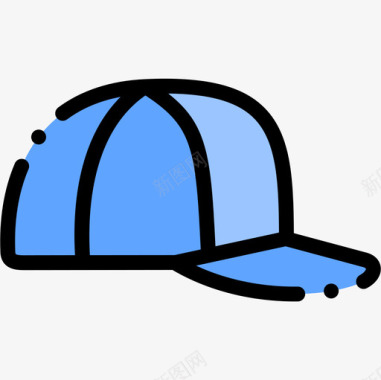帽子时尚22线性颜色图标图标