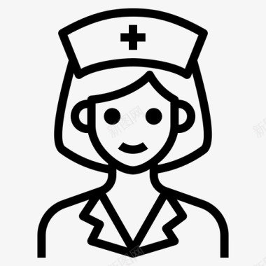 护士职业女性1直系亲属图标图标