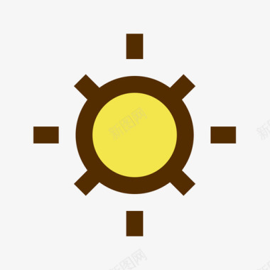 太阳地理27线性颜色图标图标