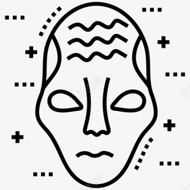 太空化身外星人外星人脸图标图标