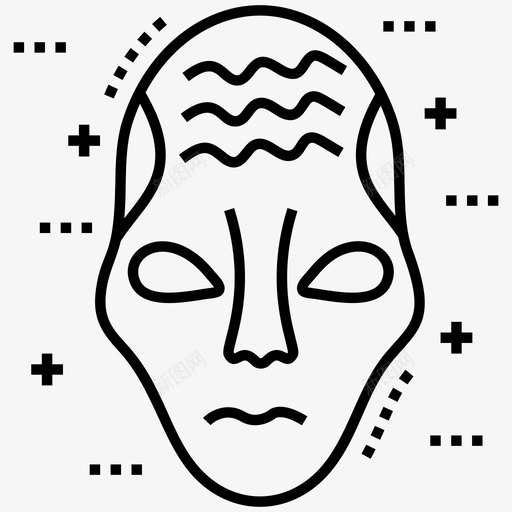 太空化身外星人外星人脸图标svg_新图网 https://ixintu.com 万圣节 人脸 化身 图标 外星 外星人 太空 星系 线图 面具