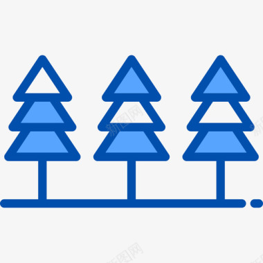 森林户外野营3蓝色图标图标
