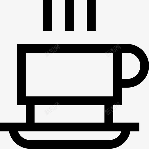 咖啡杯咖啡店2线性图标svg_新图网 https://ixintu.com 咖啡店 咖啡杯 线性