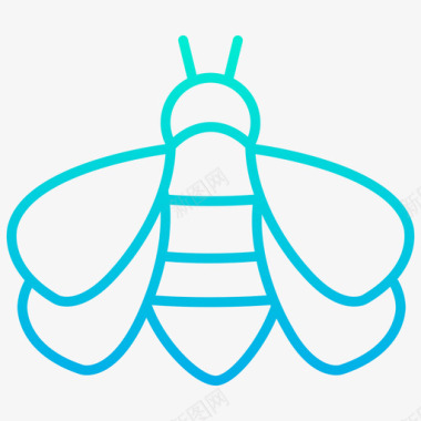 大黄蜂昆虫32梯度图标图标